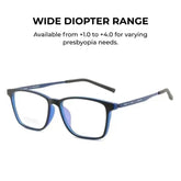 Fashion Square Reading Glasses – Titanium Frame, Unisex